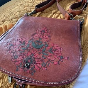 Free People CAMPOMAGGI Woodstock Leather Bag